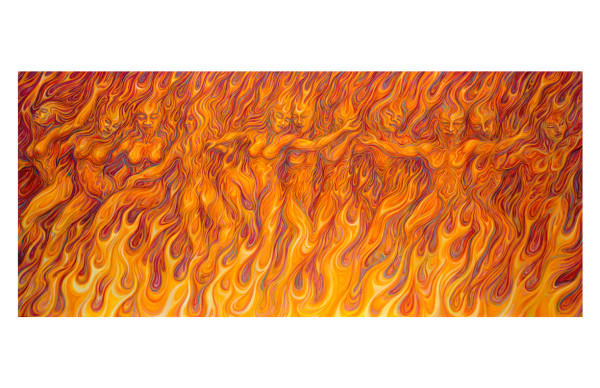 Flames Of Passion 11x17 Inch Ecoprint Markhensonart