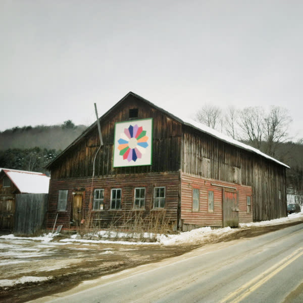 Barn Quilt Winter Barn Photo Tile For Sale As 4x4 And 6x6 Inch