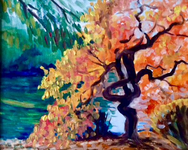 Tree 30in30 Day 4 Wild Cigar Trees watercolor 30 paintings sold in 30 days ORIGINAL art Big twisted tree art