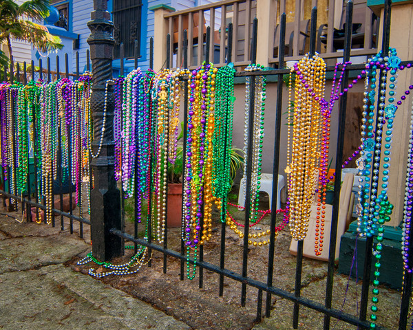 French Quarter Mardi Gras beads - New Orleans fine-art photography prints