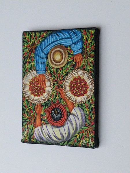 Harvesting Coffee By Ottoniel Chavajay 5x7 1 Art | GuateMaya Art
