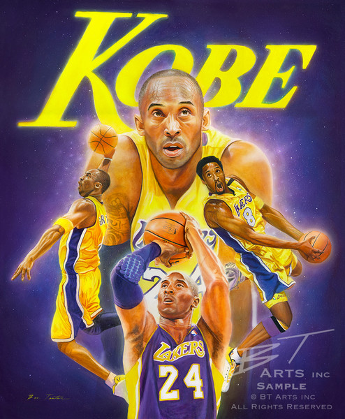 Adam Lister Kobe Bryant ジークレープリントアート Kobe Vs Jordan by Adam Lister Editioned artwork | Art Collectorz