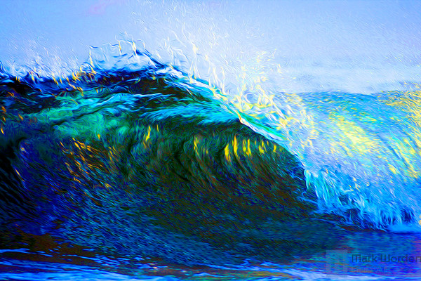 Beautiful Ocean Wave Textured With Beautiful Blue Color