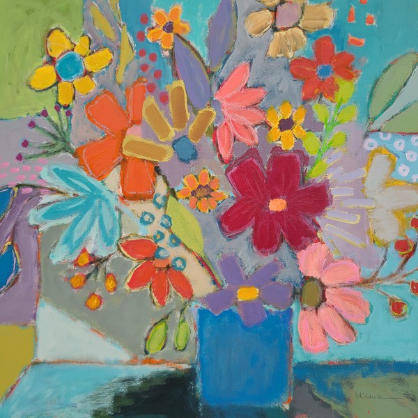 Blue Vase Art Betty Franks Art