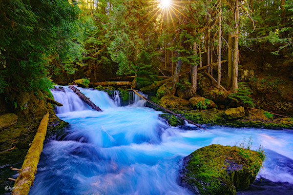 McKenzie River Rapids Sunburst