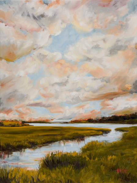 Giclee Print Clouds over the Marsh by April Moffatt