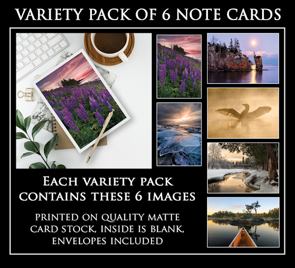 Pack 2 Note Cards featuring Photography by Ryan Tischer - Variety of 6