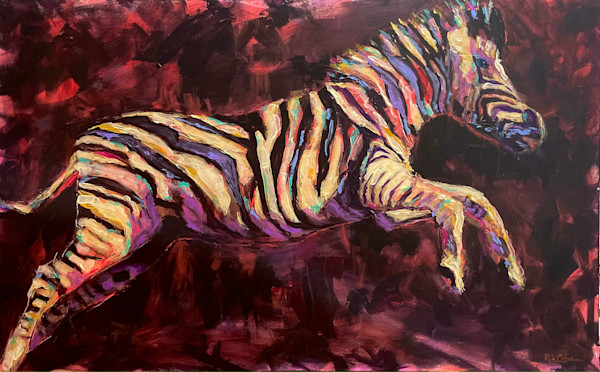 絵画 abstract painting Leap of Faith - Zebra | Original Fine Art Abstract Painting
