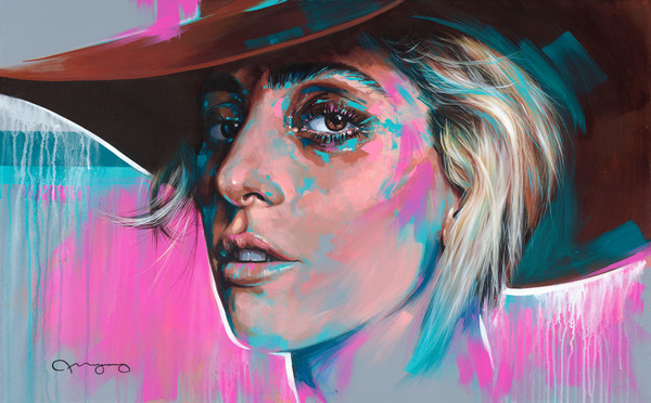 絵画/【Lady GG】 Free my mindARTPOP ! Lady Gaga wore a