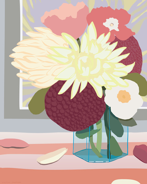絵画　Dahlia Japanese Print 