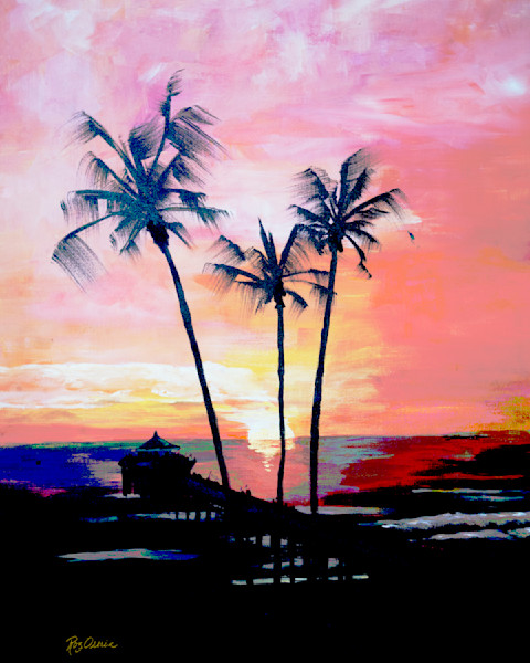 Malibu Sunset Art | Roz Oserin Fine Art