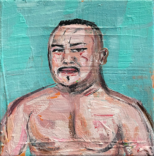Professor Toru Tanaka Acrylic On Canvas 6x6in Art | El Santos World