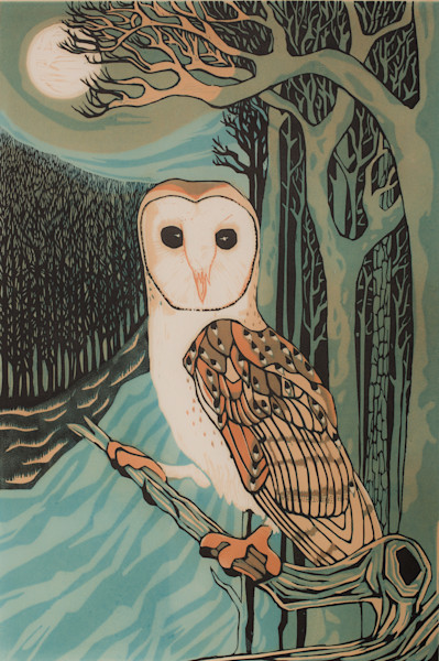 owlページです(^^) Great Horned Owl Color Print With COA Limited Edition 77/1000 By