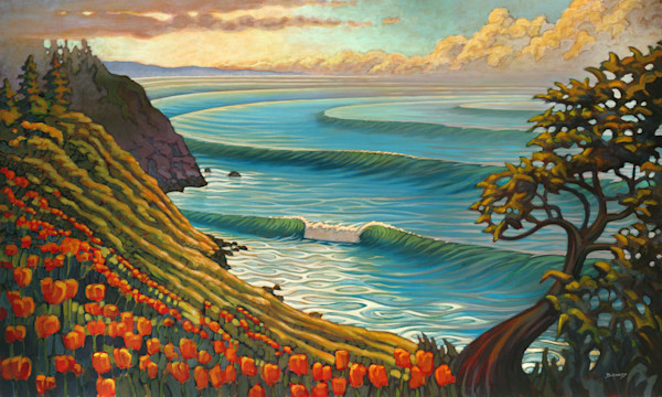 California Spring Art (Big Sur) | Matt Beard Art on Rolled Canvas