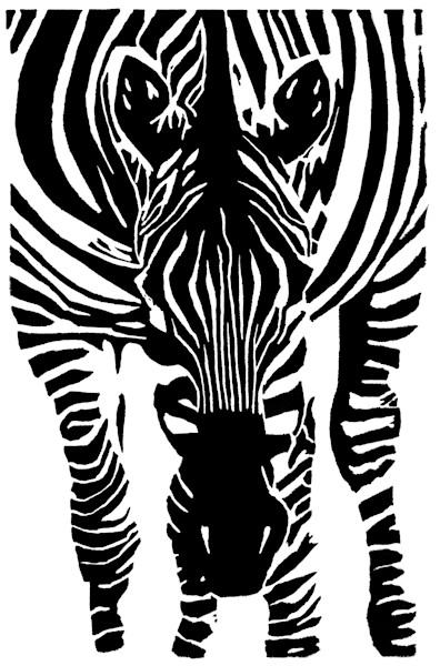 Zebra Head Down Art | sherrylong