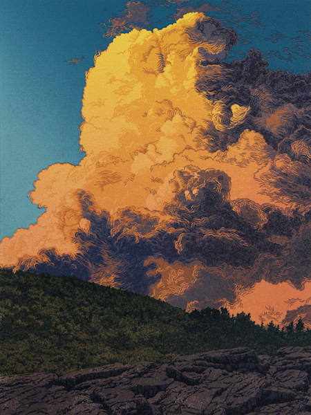 Last Light is a linocut print by William H. Hays