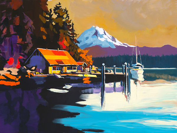 Cabin On The Water Art | Dave Fox Studios