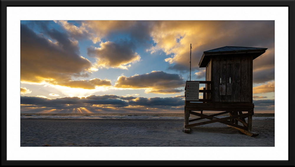 A framed & matted landscape photograph by Andrew Vernon taken in Clearwater Beach, Florida
