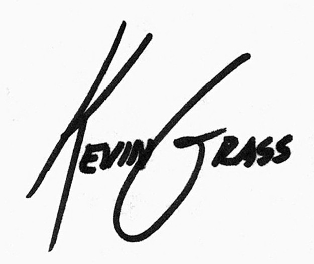 Signature of Florida artist Kevin Grass.