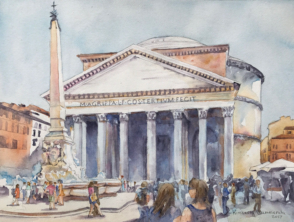 Il Pantheon Roma  | Original Watercolor | Kimberly Cammerata