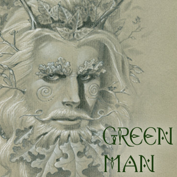 Send great greeting cards featuring Green Man with art by Melissa A Benson