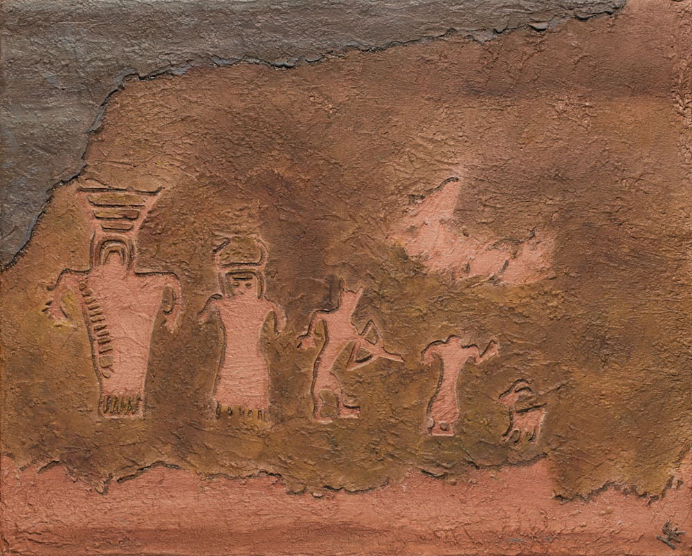 Meet the Family Bas Relief Petroglyph Fine Art