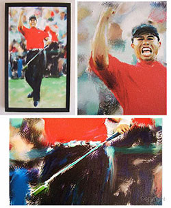 Tiger Woods painting by Mark Trubisky