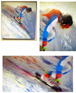 Ski painting by Mark Trubisky