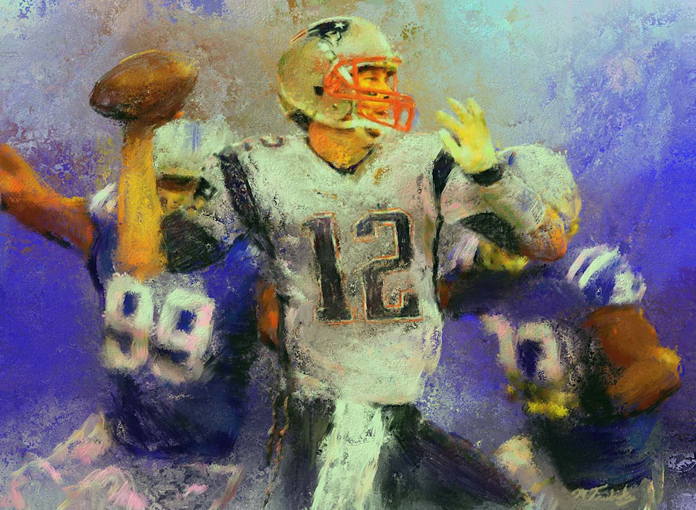 Tom Brady Painting by sport artist mark trubisky