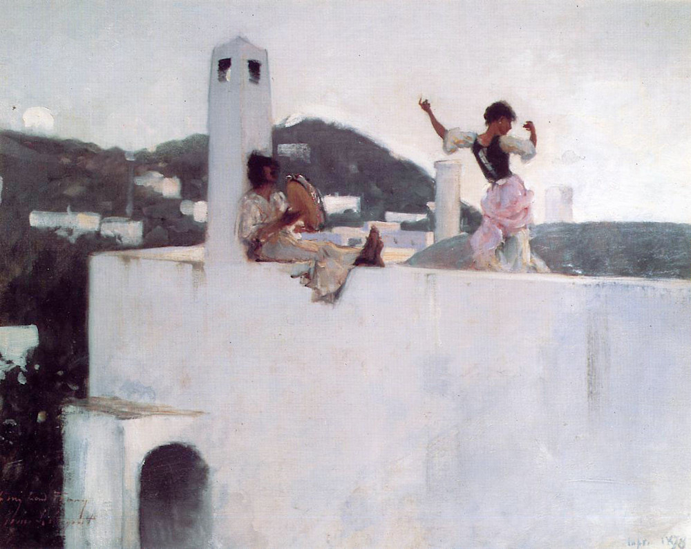 Capri Girl on a Rooftop | John Singer Sargent