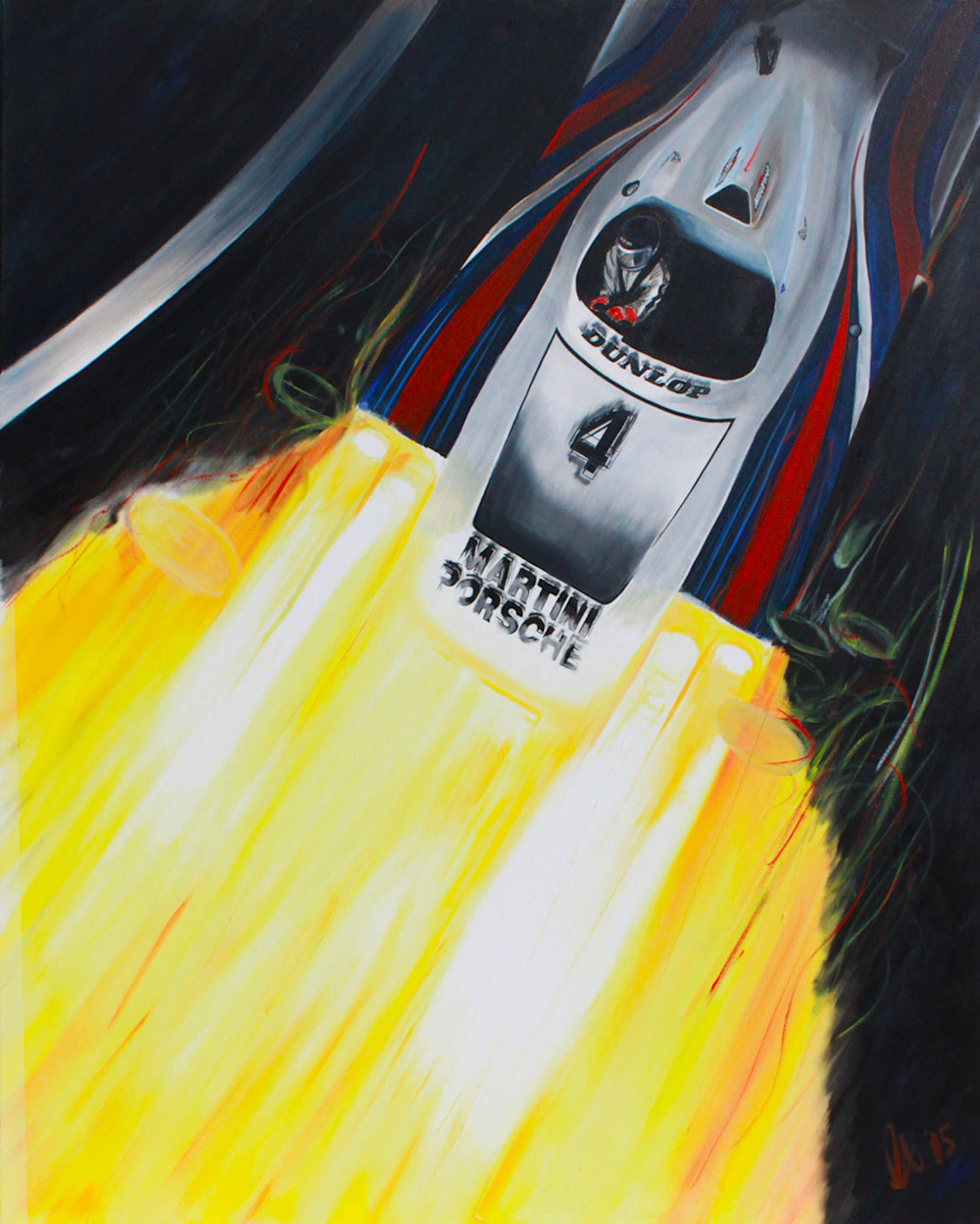canepa, porsche-936, martini-rossi, martini, jacky-ickx, le-mans, oil-on-canvas