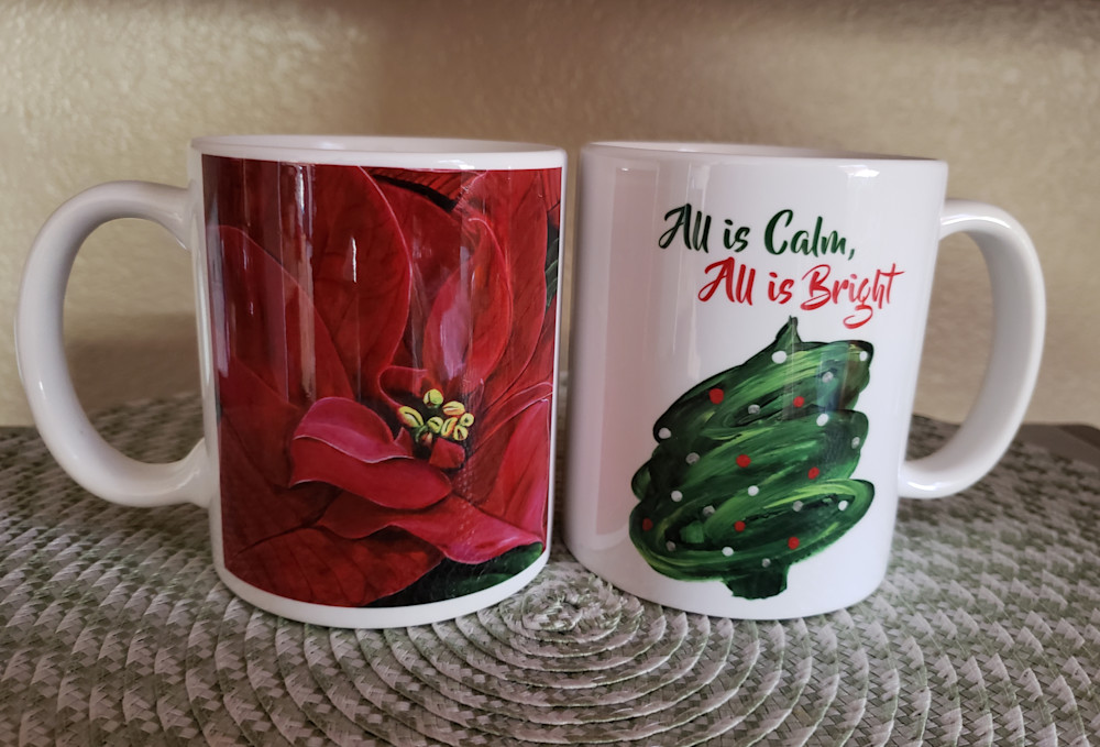 Poinsettia mug