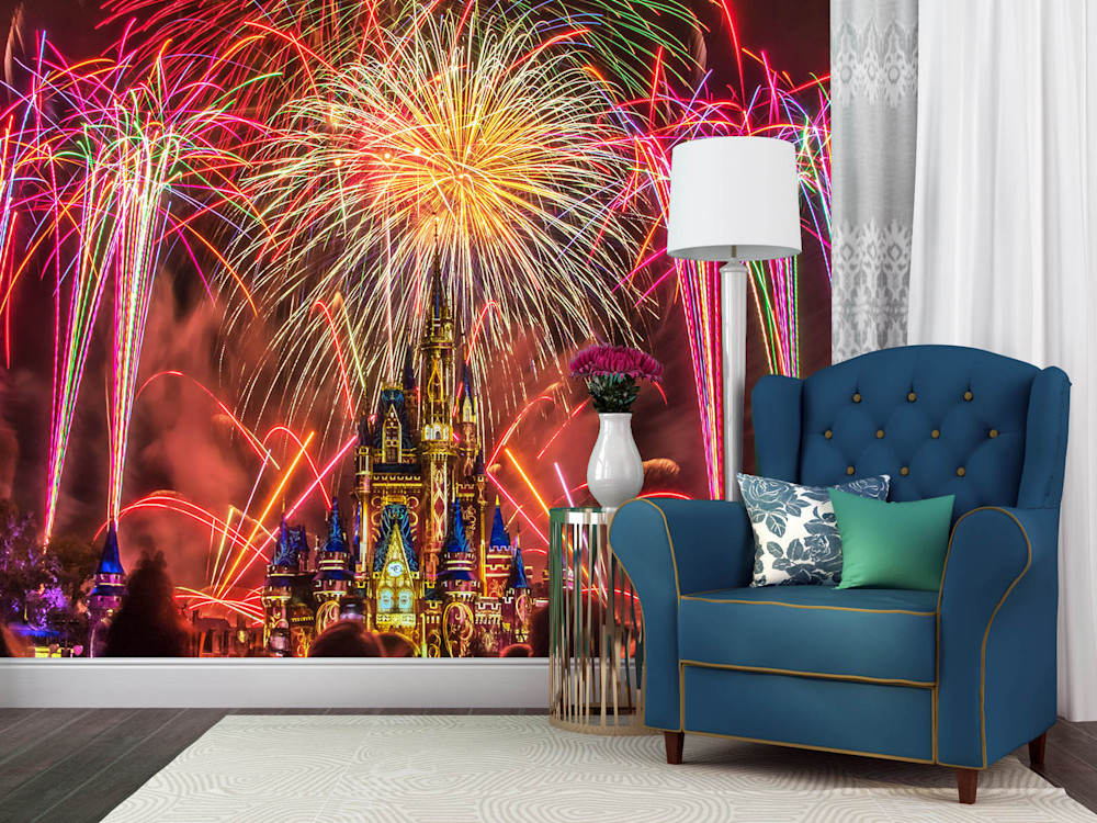 Happily Ever After Finale 1 - Disney Cinderella Castle Wall Mural | William Drew Photography