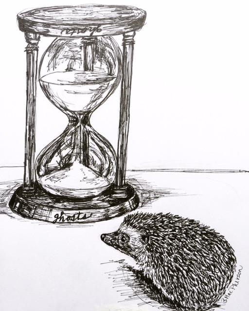 Prickle the Hedgehog and the Hourglass- Original Illustration by Becky MacPherson