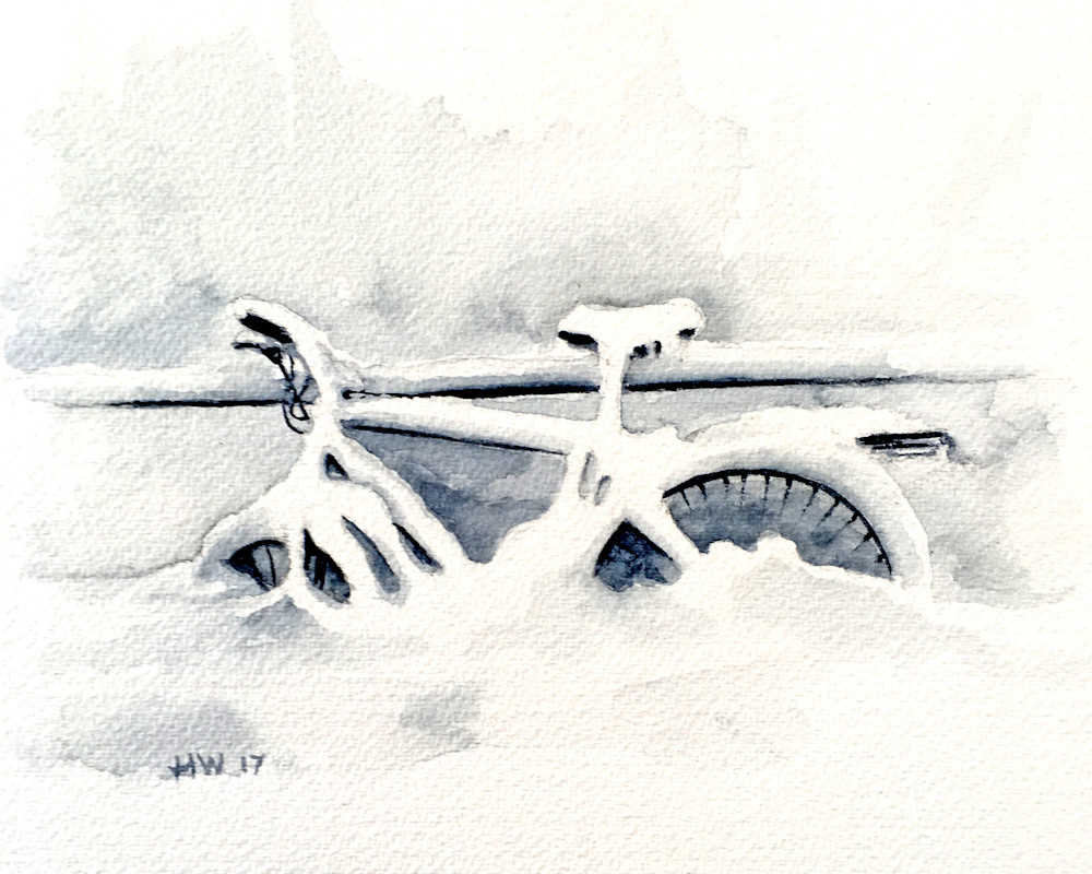 Bicycles, a story of pedaling, painting and presents