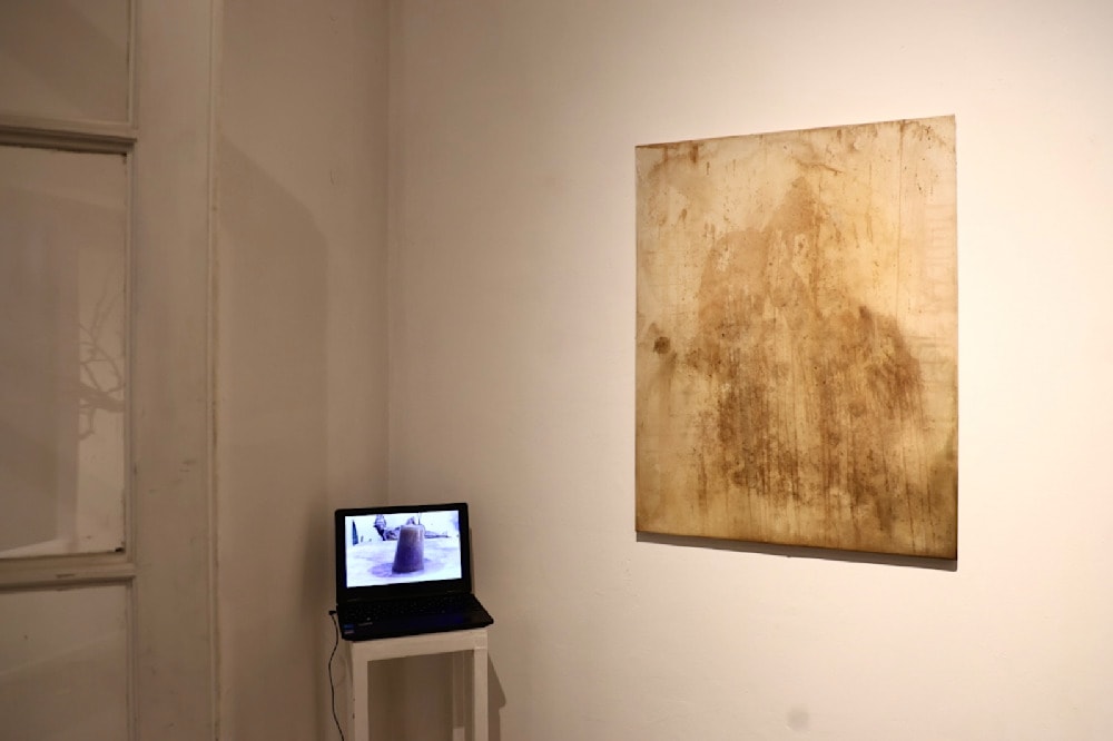 Melted Colors, Natural Dye on Canvas and a Video Gallery 1 — Natural Dye on Canvas and Video — Jay Lee