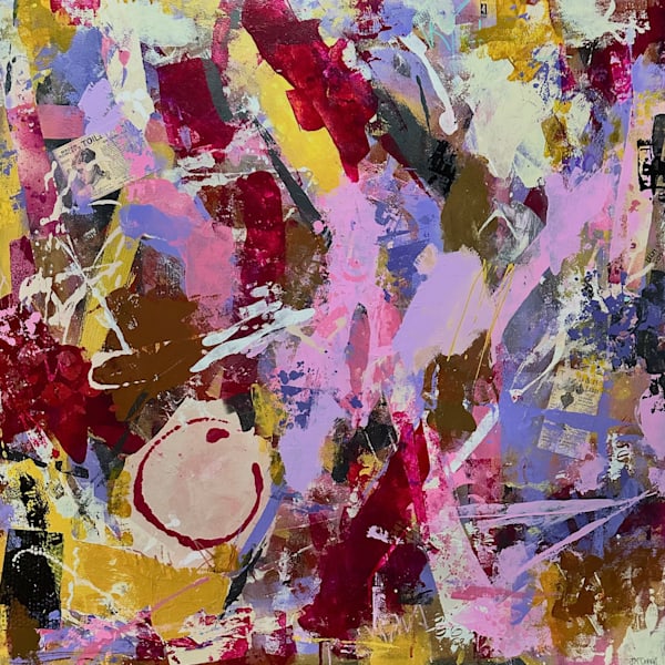 Abstract on Wood Panel