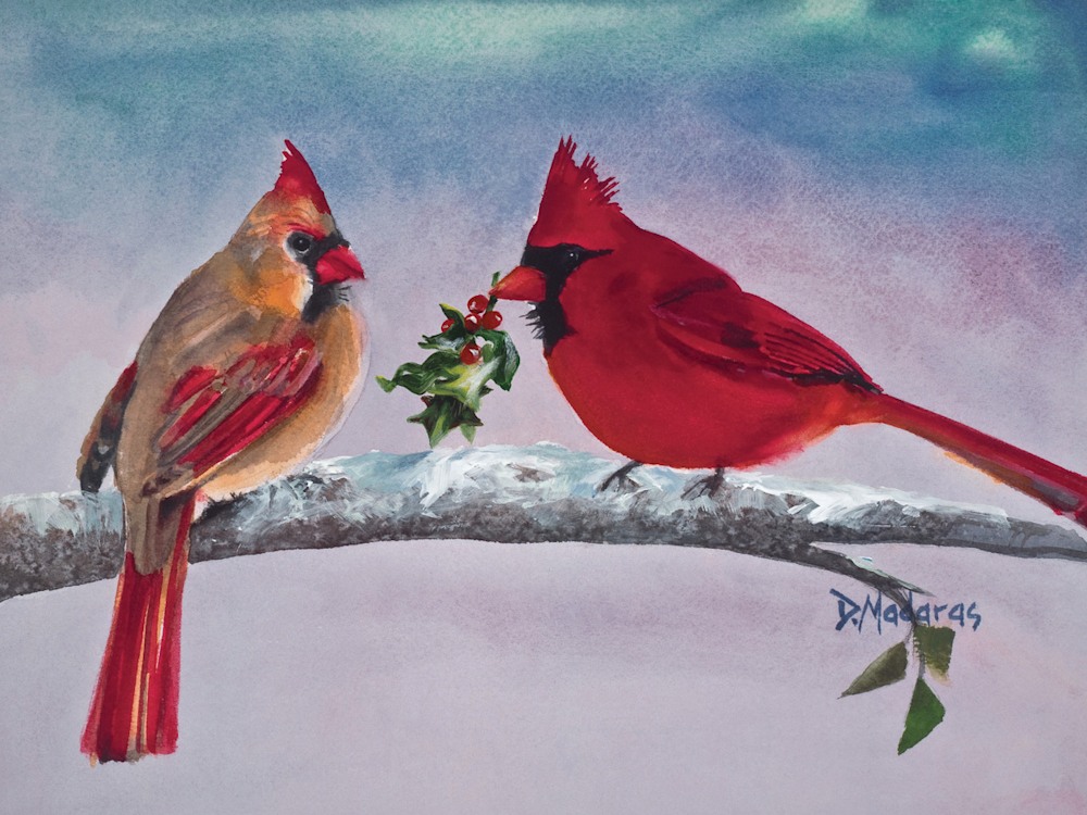 Mr Cardinal S Gift Holiday Card Southwest Art Gallery Tucson