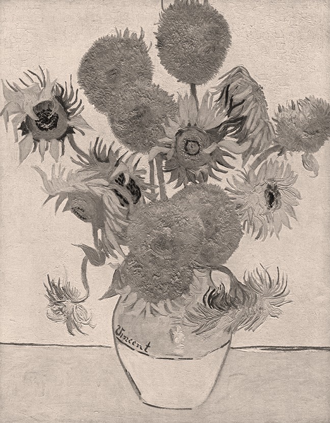 Still-life-with-sunflowers-by-Van-Gogh-sepia-oa8e82