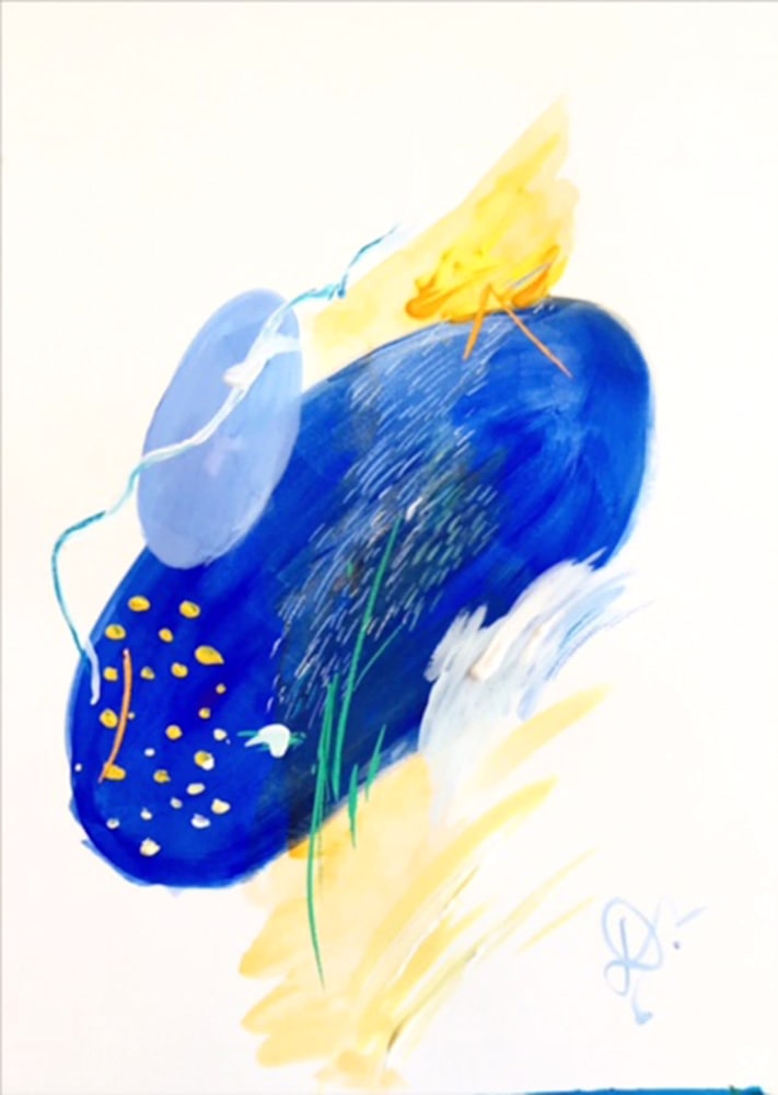 Bluebonnet Abstract Painting by Deepa Koshaley