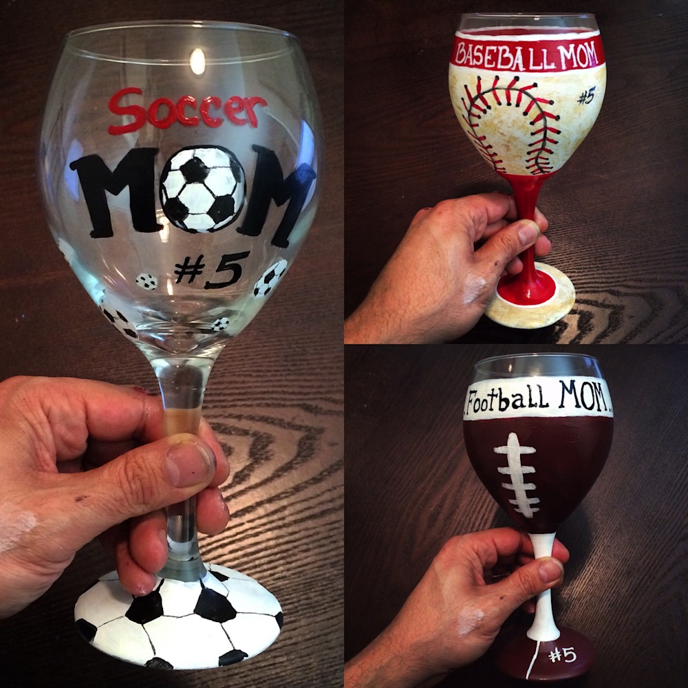 soccer mom wine glass