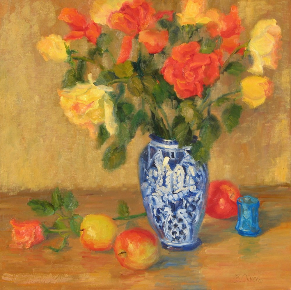 roses in a mexican vase faa