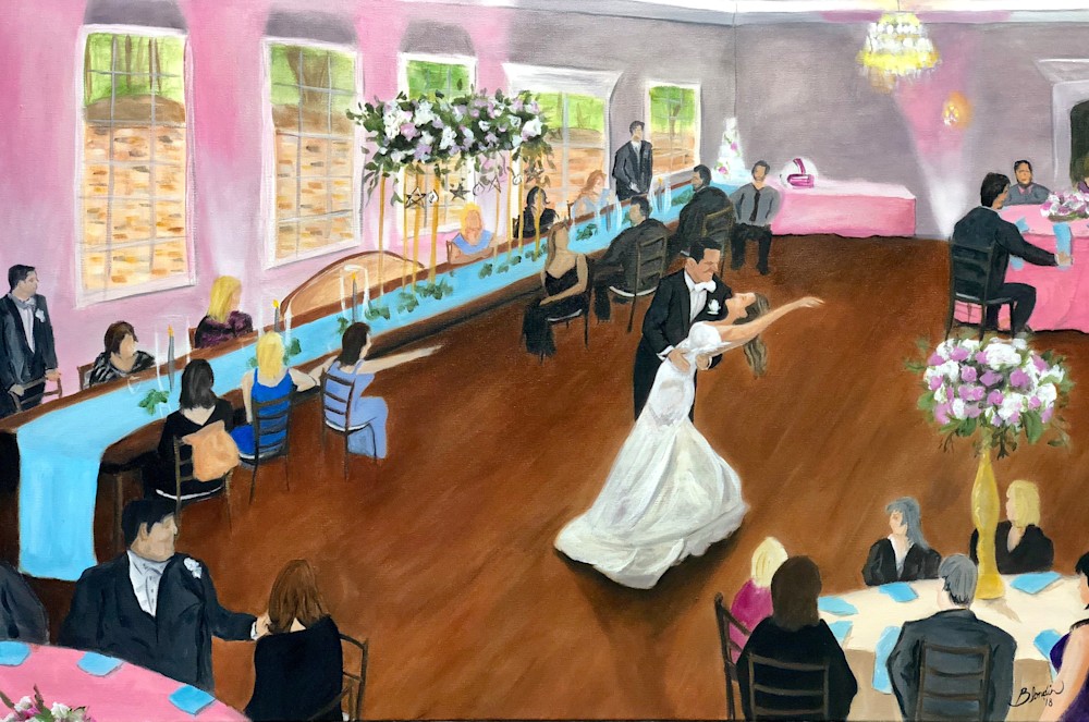 Adams Live Wedding Portrait Painting Art Jaysonblondinart