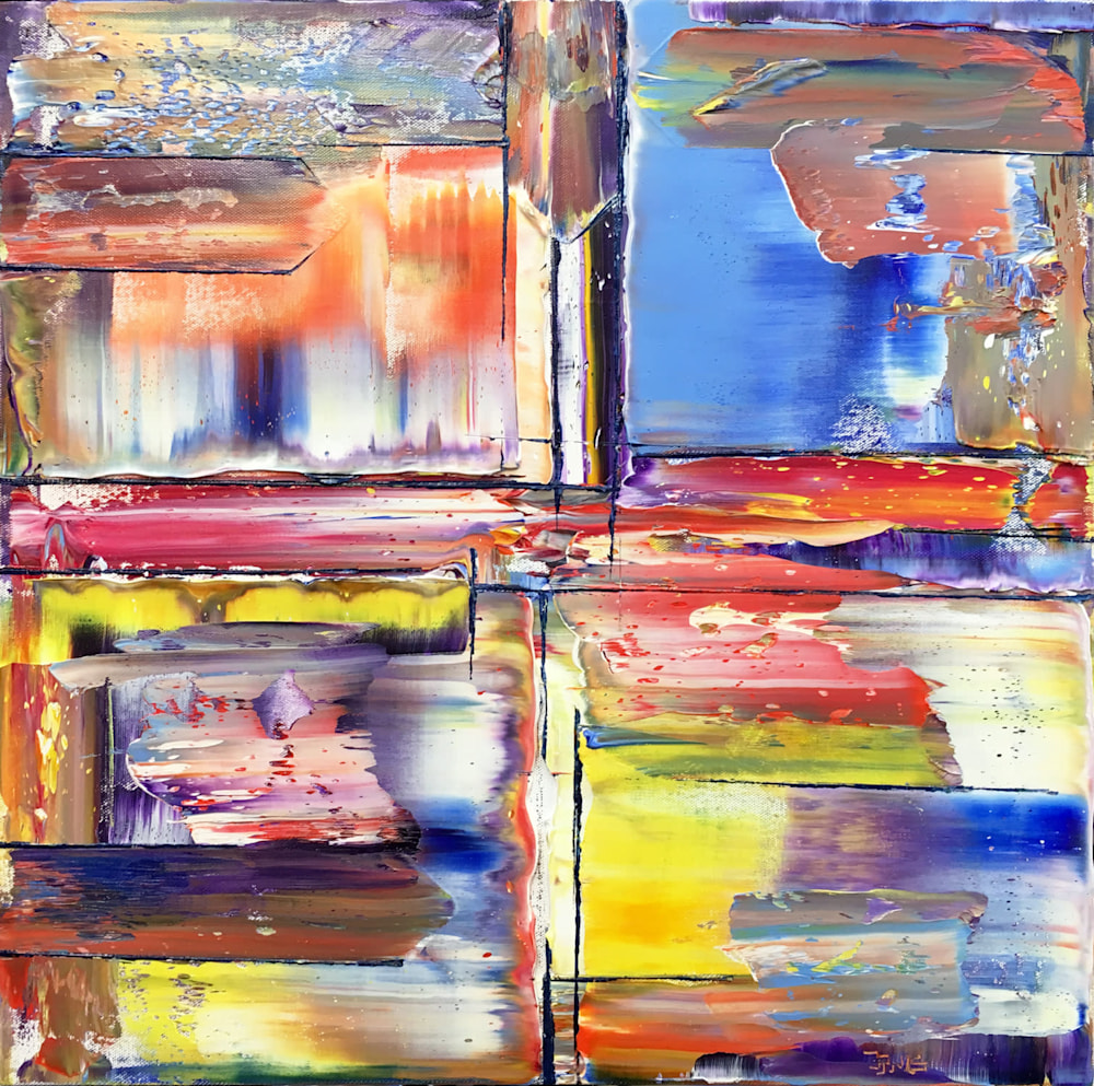 Chasing Blue Skies Abstract Painting