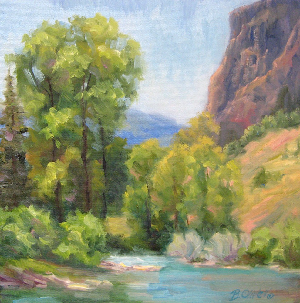 Rio Grande River Painting Mountain Painting River Mountain