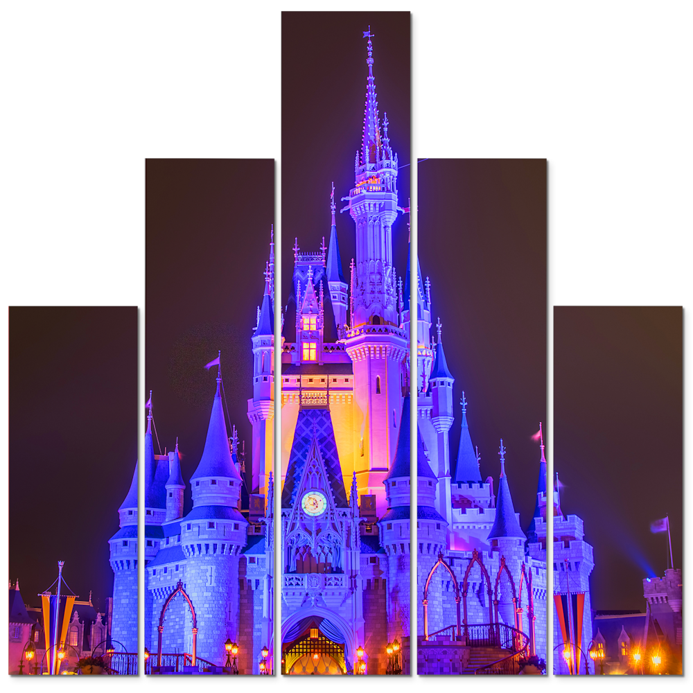 Cinderella's Castle at Night 1 Disney Wall Art William Drew