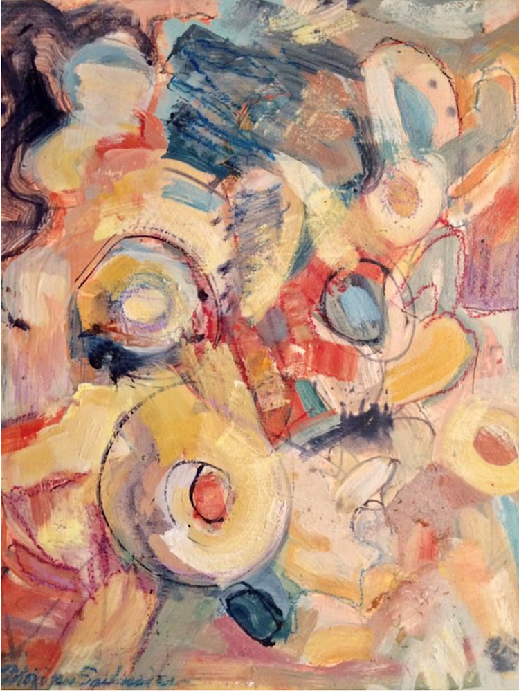 Abstracted Still Life Oil Painting Antithesis Of Myth 15 Arshile Gorky And Vassily Kandinsky Influenced Abstract Expressionist Impressionist Oil And Mixed Media Painting 10 X8