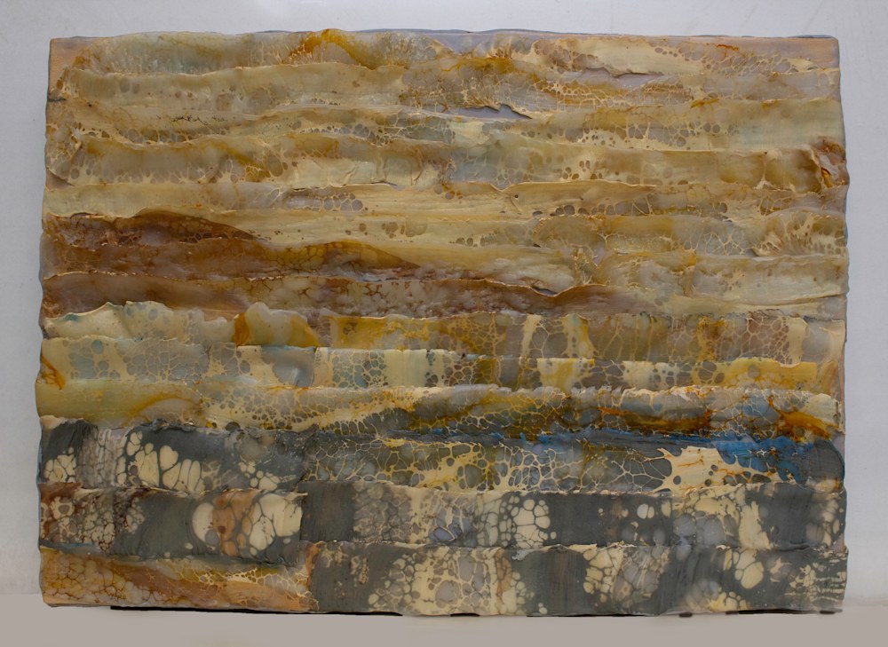 Original Abstract Encaustic Painting