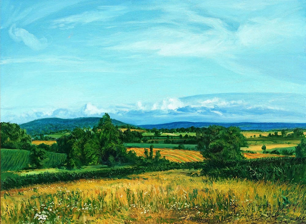 Kevin Grass Distant Ozark Foothills Oil on canvas painting
