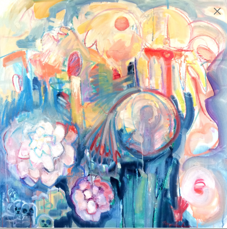 Cole Morning Glories:Lost and Found, Oil on canvas, 36x36